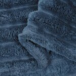 vidaXL Jeté Bleu marine 270 x 240 cm Toison