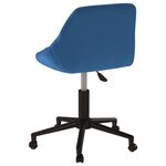 vidaXL Chaise pivotante de salle à manger Bleu Velours