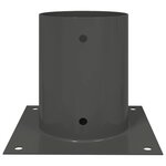 vidaXL Ancre ronde au sol 4 Pièces Anthracite 18 x 18 x 15 cm métal