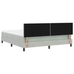 Lit à ressorts vidaXL avec matelas Gris clair Super King en velours