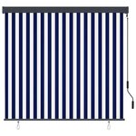 vidaXL Store roulant d'extérieur 160x250 cm Bleu et blanc
