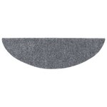 vidaXL Tapis d'escalier auto-adhésif 15 Pièces 56x17x3 cm Gris clair