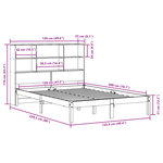 vidaXL Lit bibliothèque sans matelas 120x200 cm bois de pin massif