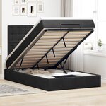 vidaXL Cadre de lit ottoman avec matelas noir 120x200 cm velours