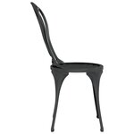 vidaXL Ensemble de bistro 3 Pièces Aluminium coulé Noir