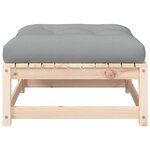vidaXL Repose-pieds de jardin avec coussins 2 Pièces bois de pin massif