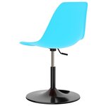 vidaXL Chaises à manger pivotantes lot de 2 bleu PP