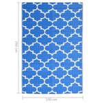 vidaXL Tapis d'extérieur ARAKIL Bleu 190x290 cm PP