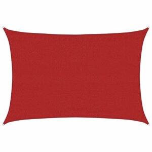vidaXL Voile d'ombrage 160 g/m² Rouge 3 5x5 m PEHD