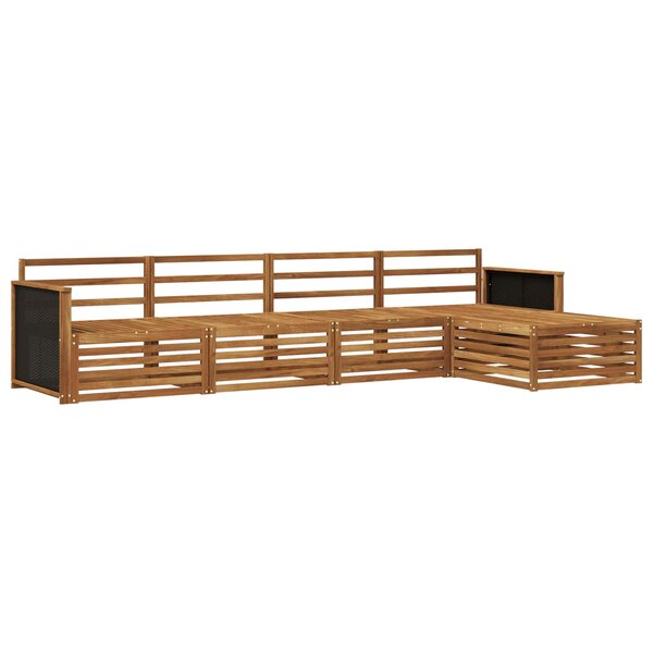 vidaXL Ensemble de canapés d'extérieur 5 pc Naturel