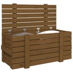 vidaXL Boîte de rangement Marron miel 91x40 5x42 cm Bois massif pin