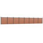 vidaXL Panneau de clôture marron 1391x186 cm WPC