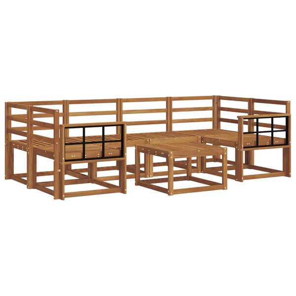 vidaXL Ensemble de canapés d'extérieur 7 pc Naturel