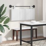 vidaXL Tête de lit suspendue Blanc Tissu