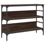 vidaXL Table console chêne marron 100x32x75 cm bois d'ingénierie