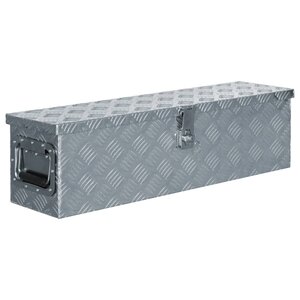 vidaXL Boîte en aluminium 80 5 x 22 x 22 cm Argenté