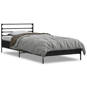 vidaXL Cadre de lit sans matelas noir 100x200 cm