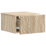 vidaXL Table d'appoint murale 2 pc Chêne Sonoma 34 5 x 33 x 20 cm