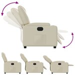 vidaXL Fauteuil inclinable électrique Crème Similicuir