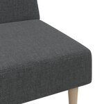 vidaXL Canapé-lit à 2 places gris foncé tissu