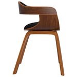 vidaXL Chaise à manger Noir Bois courbé et similicuir