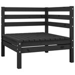 Salon de jardin meuble d'extérieur ensemble de mobilier 8 pièces bois de pin massif noir 02_0017848