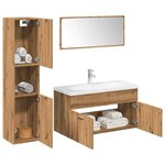 vidaXL Ensemble de meubles salle de bain 5 Pièces bois d'ingénierie
