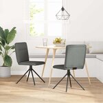 vidaXL Chaises à manger lot de 2 gris foncé tissu