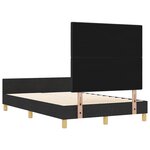 vidaXL Cadre de lit avec tête de lit Noir 120 x 200 cm tissu