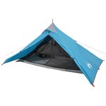 vidaXL Tente de camping tipi 1 personne bleu imperméable
