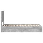 vidaXL Lit de Rangement Gris béton 75 x 190 cm Bois d'ingénierie