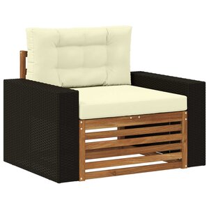 vidaXL Sofa de milieu extérieur Bois d'Acacia Massif Naturel