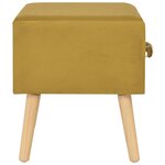 vidaXL Tables de chevet 2 Pièces Moutarde 40x35x40 cm Velours