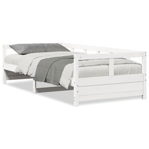 vidaXL Lit de jour sans matelas blanc 90x200 cm bois de pin massif