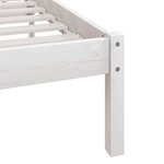 vidaXL Cadre de lit sans matelas blanc bois massif 160x200 cm