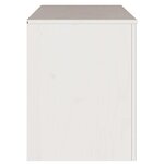 vidaXL Meuble TV Drammen Blanc 99 x 43 x 55 cm Bois de pin massif