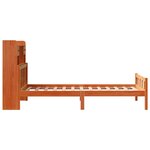 vidaXL Lit bibliothèque sans matelas cire marron 90x190 cm pin massif