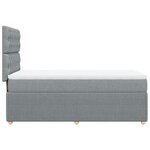 vidaXL Sommier à lattes de lit avec matelas Gris clair 100x200cm Tissu
