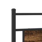 vidaXL Cadre de lit en métal sans matelas chêne fumé 193x201 cm