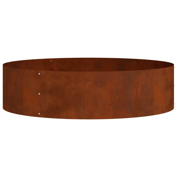 vidaXL Anneau de jardinière Marron 80 x 80 x 20 cm Acier patiné