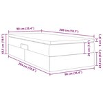 vidaXL Lit avec rangement et matelas Noir 90 x 200 cm Velours