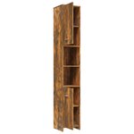 vidaXL Armoire de bain Chêne fumé 30x30x183 5 cm Bois d'ingénierie