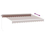 vidaXL Auvent manuel rétractable marron 350x250 cm