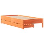vidaXL Cadre de lit sans matelas cire marron 90x190 cm bois pin massif