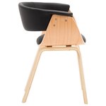 vidaXL Chaises à manger lot de 6 noir bois courbé et similicuir