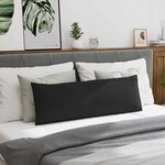 vidaXL Coussins de canapé 2 Pièces Noir 120 x 40 cm tissu