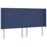 vidaXL Sommier à lattes de lit matelas LED Bleu 180x200 cm Tissu
