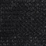 vidaXL Voile d'ombrage 160 g/m² Noir 3x5 m PEHD