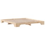 vidaXL Cadre de lit Pin massif 207 x 187 x 17 cm Bois massif en pin