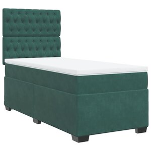 vidaXL Sommier à lattes de lit avec matelas Vert foncé 100x200 cm